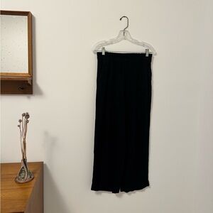 Madewell Cropped Linen Black Pants